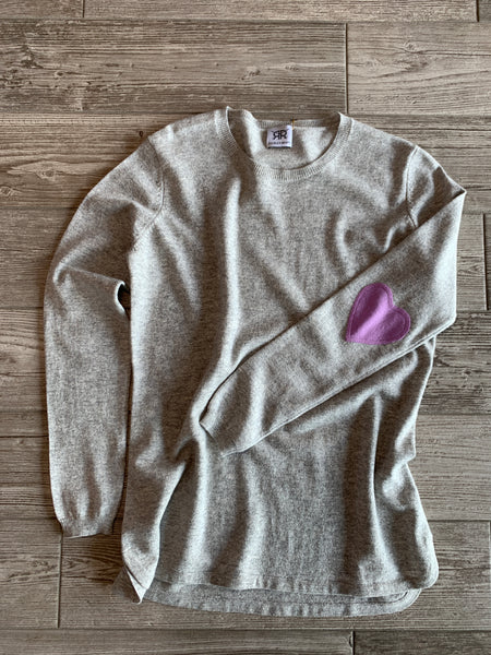 Grey sweater on sale with elbow patches